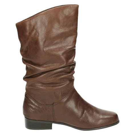 Ladies Leather Collection Calf Length Slouch Boots F50694 Ebay