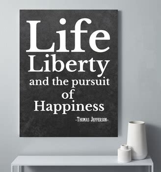 Thomas Jefferson Poster Life Liberty And The Pursuit Of Happiness By