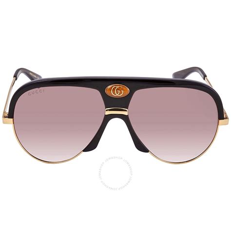 Gucci Brown Shaded Pilot Unisex Sunglasses Gg0477s00159 Gucci Sunglasses Jomashop