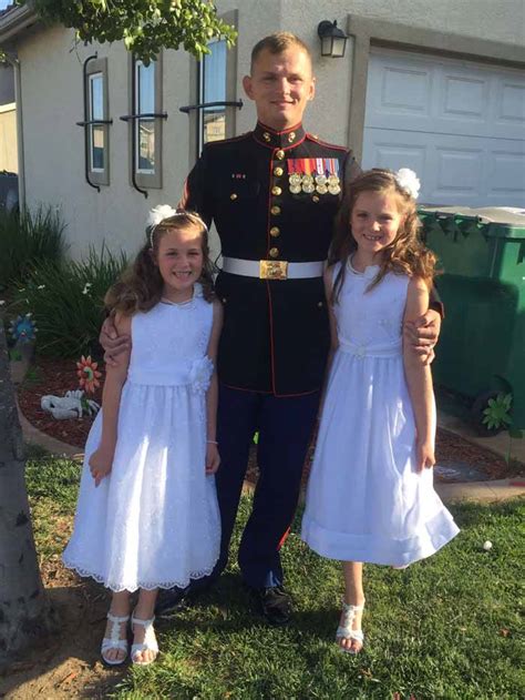 Marine Surprises Stepdaughters With Military Themed Adoption Announcement Happilynews Com