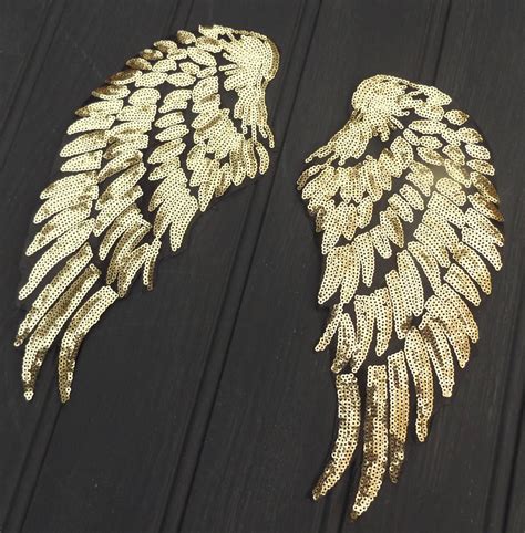 Iron On Sequin Angel Wings By Petra Boase Ltd