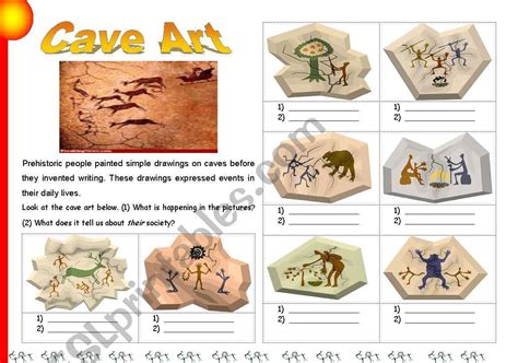 The Interesting Cave Art Discussion Esl Worksheet By Nasam Critical