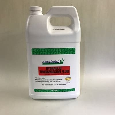Please refer to the specific cub cadet product operator's manual for product specific information and lubrication requirements. 737-3062 FLUID HYDR/TRANS 1 GAL Cub Cadet, Product Details