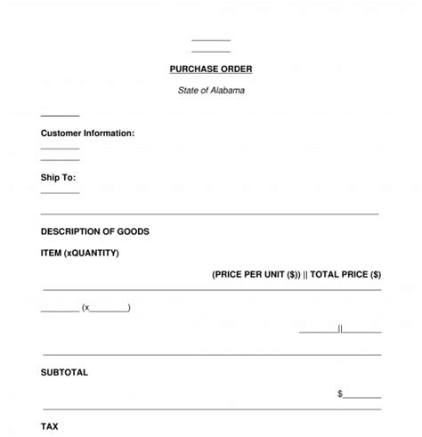 Purchase Order Template Online Sample Word And Pdf