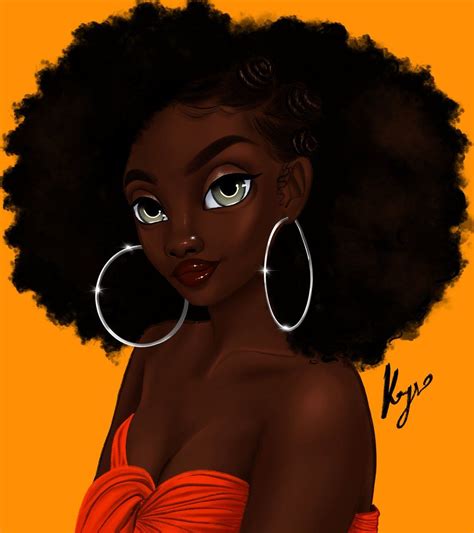 Pretty Black Girl Cartoon Wallpapers Wallpaper Cave
