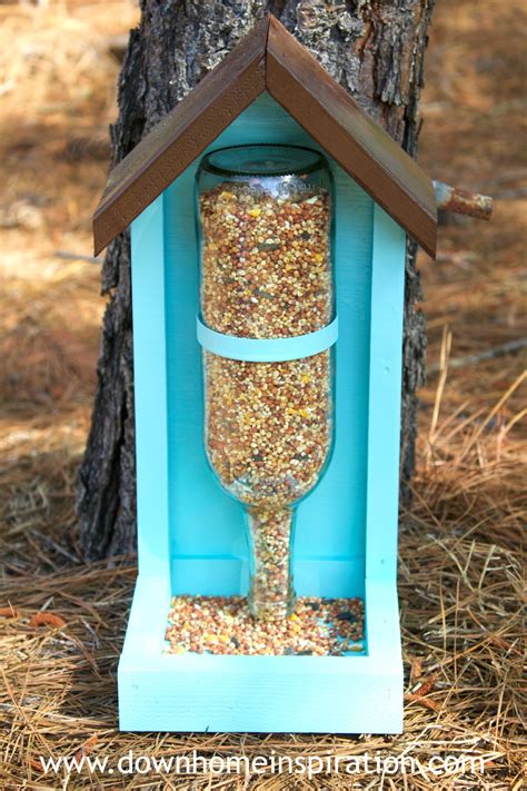 How To Make A Wine Bottle Bird Feeder Down Home Inspiration