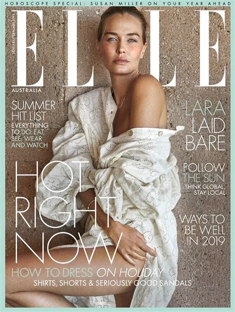 Baring It All Lara Bingle Poses Nude For The Cover Of Elle Magazine My Xxx Hot Girl
