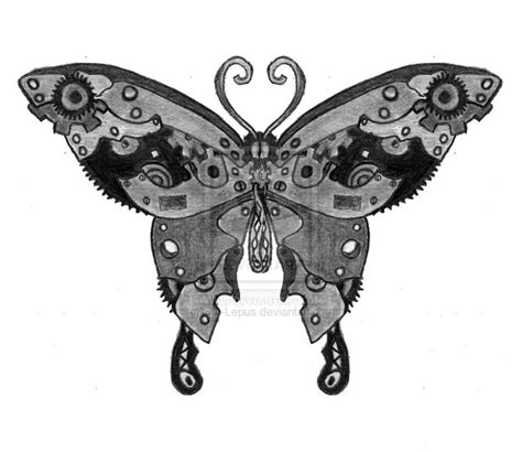 Steampunk Butterfly By Sol Lepus On Deviantart Steampunk Tattoo
