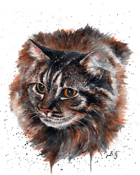 15 Amazing Watercolour Cat Drawings And Cat Portraits By Artist Braden