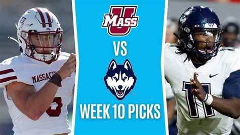 Umass Vs Uconn 11422 Free College Football Picks And Predictions Week 10 Youtube