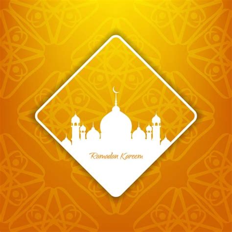 Free Vector Orange Ramadan Kareem Background