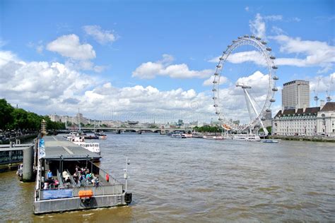 London United Kingdom View Of London Eye Editorial Photo Image Of