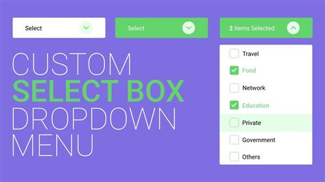 custom select box dropdown menu in html css and javascript custom select menu css dropdown