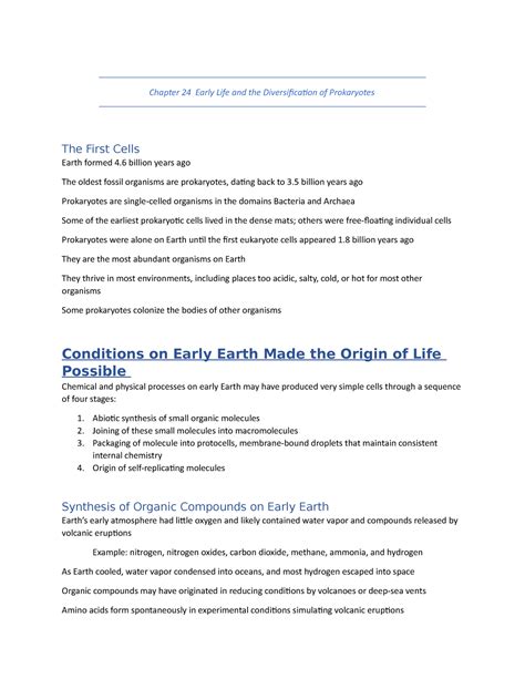 Chapter 24 And 25 Notes Chapter 24 Early Life And The Diversification