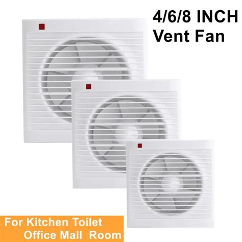 4 Inch 6 Inch 8 Inch Waterproof Mute Bathroom Extractor Exhaust Fan