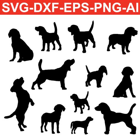 Beagle Silhouette Svg Png Eps Dxf Ai Dog Silhouette Arts Vector