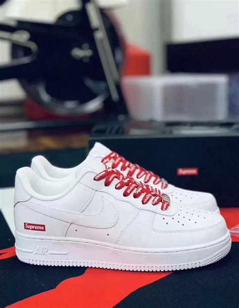 Supreme X Nike Air Force 1 Low White Cu9225 100 Nike Shoes Women All