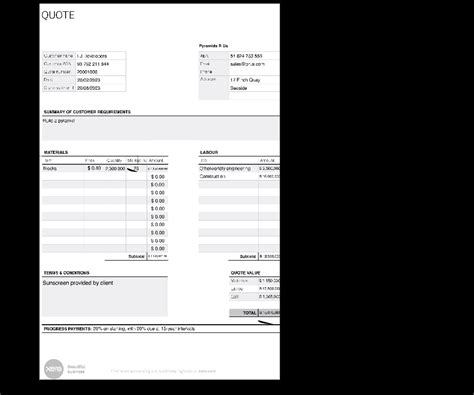 Construction Quote Example And Formatting Tips Xero Au