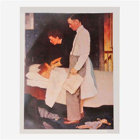Norman Rockwell Vintage Print Titled Freedom From Fear Norman