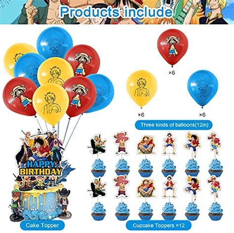 One Piece Birthday Party Supplies One Piece Decorations Set Includes