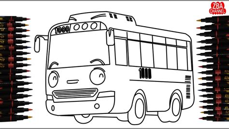 Menggambar Dan Mewarnai Rogi Bus Kecil Tayo Youtube