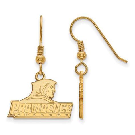 Gold Plated Silver Providence College Small Dangle Earring Wire