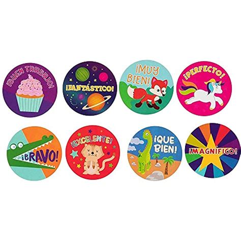 Spanish Motivational Stickers For Kids Classroom Reward Sticker Roll