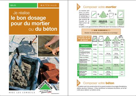 Bâtiment Travaux Publics Le Dosage Du Mortier Et Du Béton