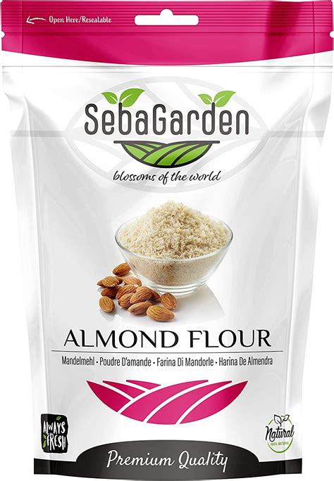 Seba Garden Extra Fine Almond Flour Blanched 500gr Ziplock Packing
