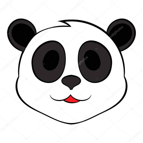 Dibujos Animados Icono De Cabeza De Oso Panda — Vector De Stock