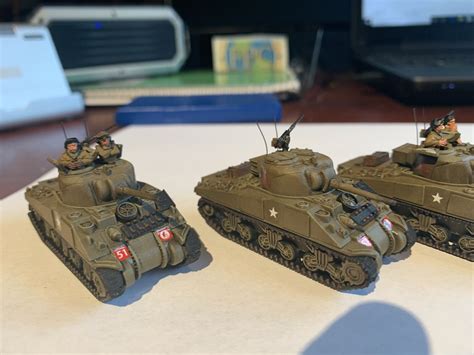 The Plastic Soldier Company 15mm Sherman M4a4 And Firefly Tanks
