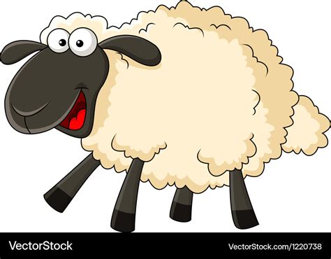 Cute Sheep Cartoon Royalty Free Vector Image Vectorstock