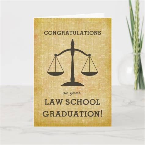 Law School Graduation Congratulations Justice Card