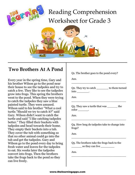 3rd Grade Reading Lesson