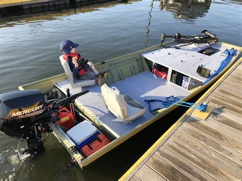 Diy Jon Boat Deck Finished Took My Little Co Angler Out This Morning