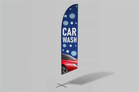 Car Wash Angled Feather Flag