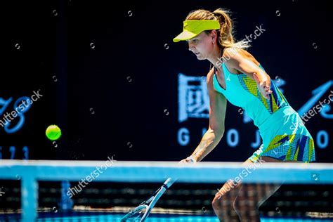 Belgian Maryna Zanevska Pictured Action During Editorial Stock Photo