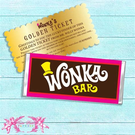 Printable Willy Wonka Chocolate Bar Wrapper Printable Word Searches