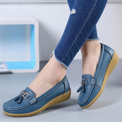 women shoes 2020 mother summer shoes woman flats soft bottom genuine leather ladies ballet