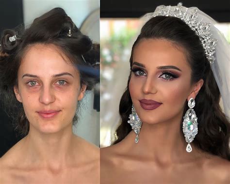 35 brides before and after their wedding makeup that you ll barely recognize