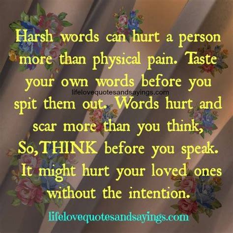Discover and share quotes about hurtful words spoken. Words Hurt Quotes And Sayings. QuotesGram