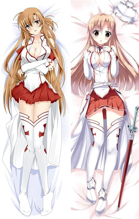 Anime Sword Art Online Sao Characters Sexy Girl Yuuki Asuna Otaku Dakimakura Throw Pillow Cover