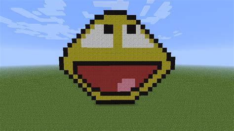 My Attempt At Epic Face Pixel Art Minecraft Project