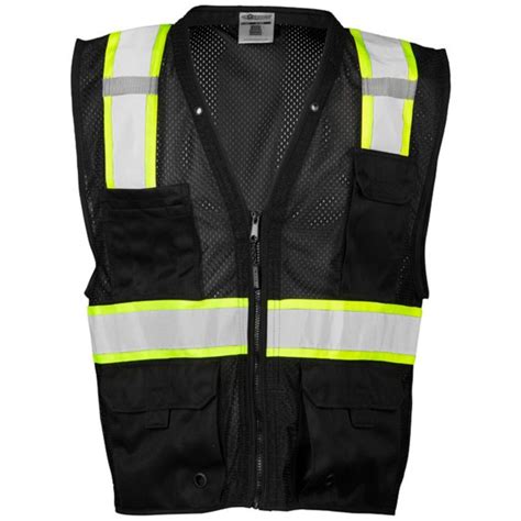A surveyor's vest is designed to keep workers safe in areas where there's a great deal of road or rail traffic, especially when they're working. ML Kishigo B100 Enhanced Visibility Multi Pocket Mesh ...