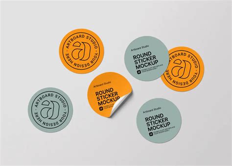 Round Sticker Mockup — Mockup Zone