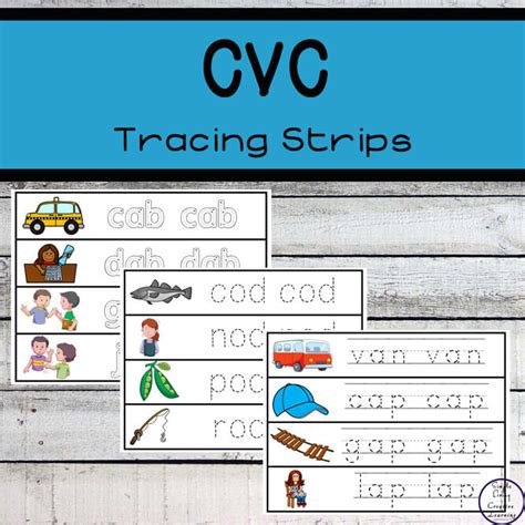 Cvc Tracing Strips Simple Living Creative Learning