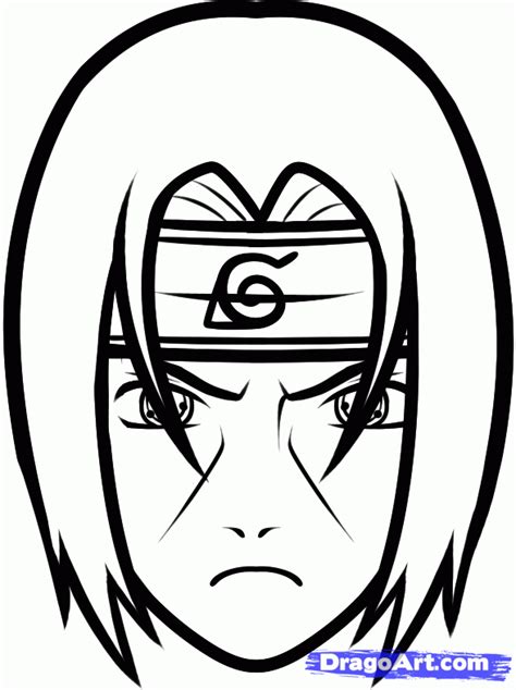 Sketch book and drawing tips. How to Draw Itachi Easy, Step by Step, Naruto Characters ...