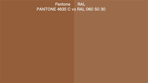 Pantone 4635 C Vs Ral Ral 060 50 30 Side By Side Comparison
