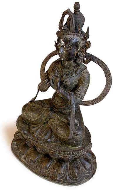 19th Century Antique Chinese Bronze Kuan Yin Buddha Teaching Dharma Statue