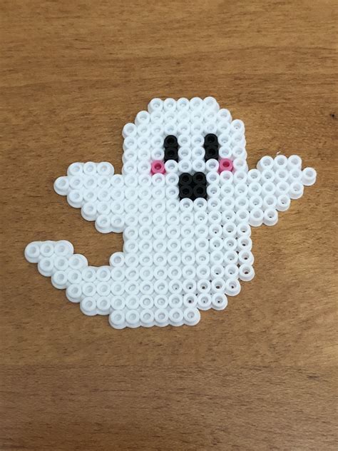 Perler Bead Ghost Using Mini Beads Hama Beads Halloween Halloween